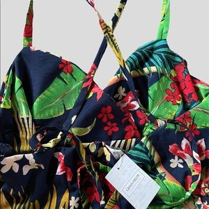 GRASS FIELDS tropical floral SUNDRESS - NEW! 16